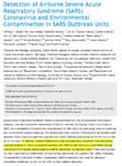 Detection of SARS Coronavirus and Environmenta Contamination Outbreak Units